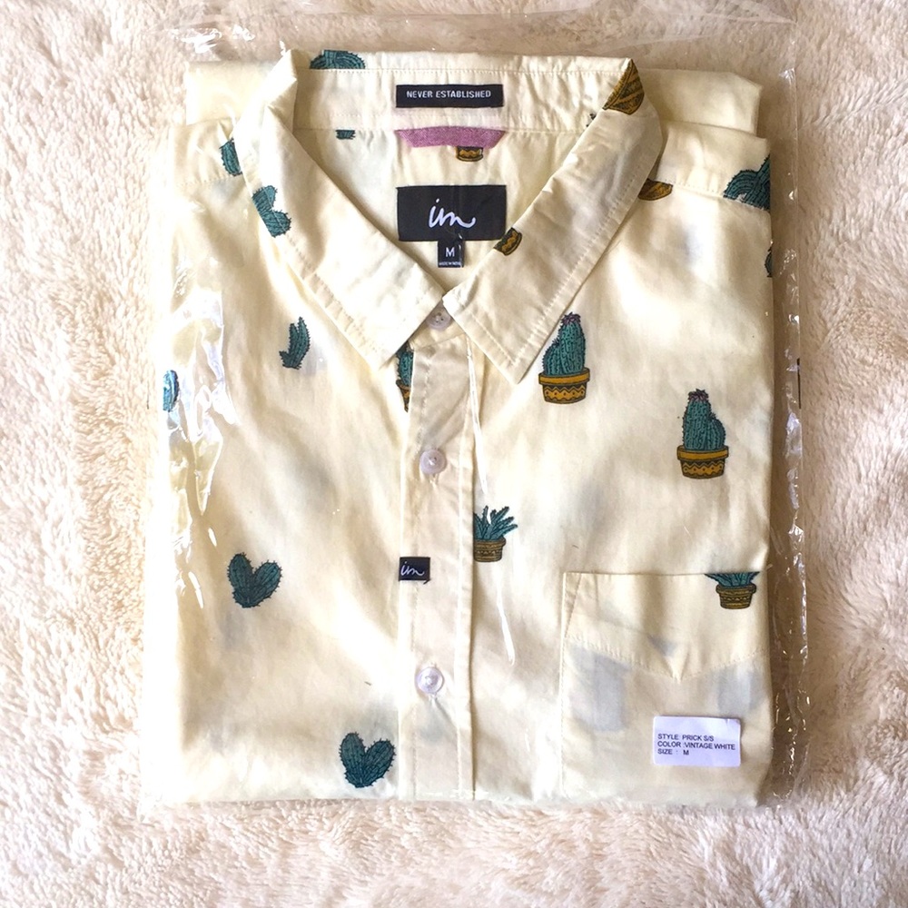 Men’s Cacti button down short sleeve